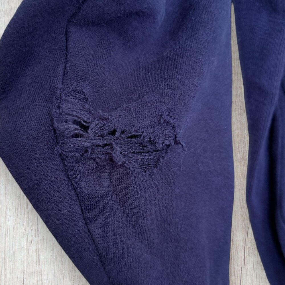 Vintage Tommy Hilfiger Crest Hoodie Rugby Striped Hood Colorblock Distressed L - Picture 7 of 12